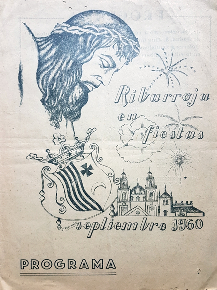 Fiestas patronales en honor del Santísimo Cristo de los Afligidos 1960 Riba-roja de Túria / Ribarroja del Turia